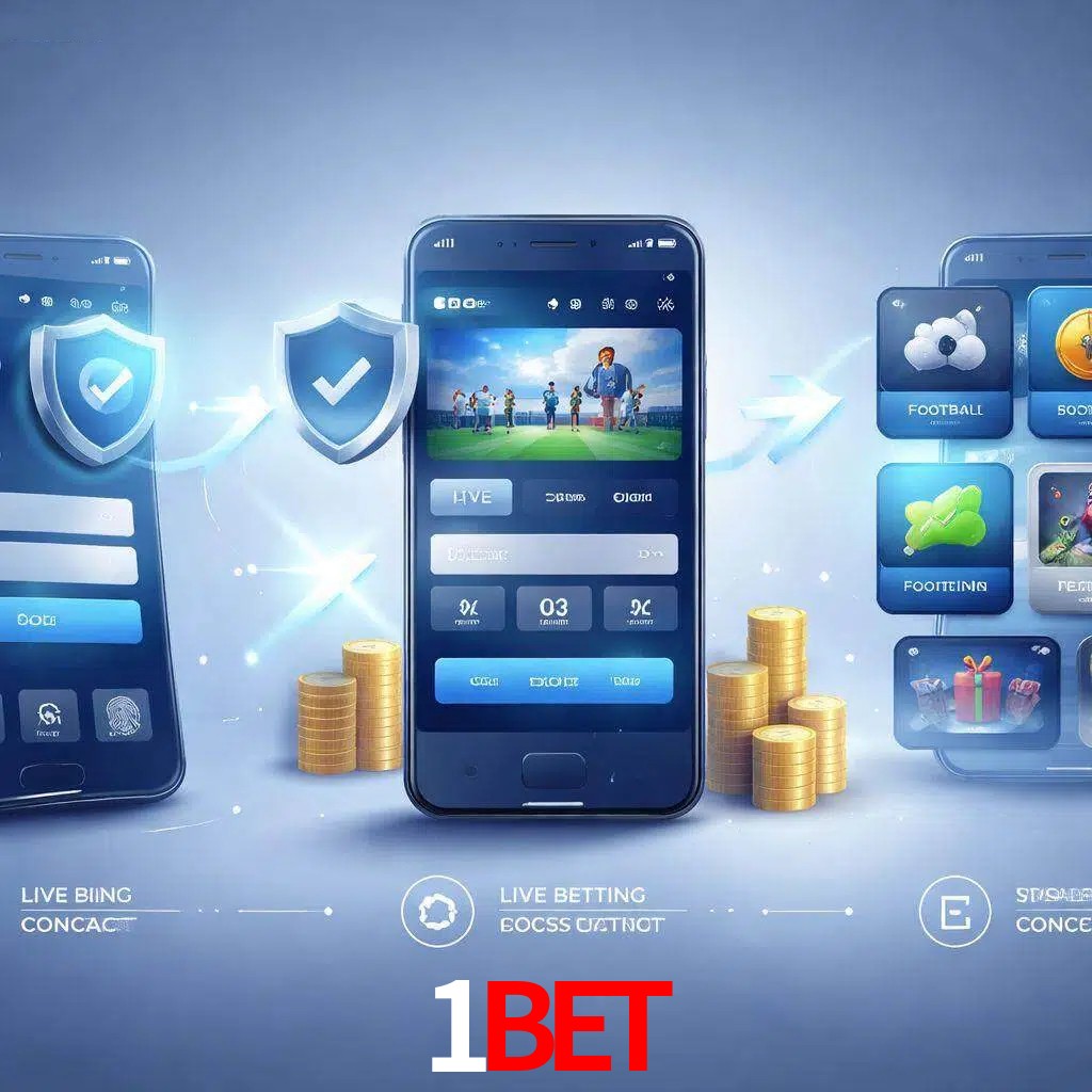 Pasos de acceso a la app 1bet en pantalla de teléfono móvil